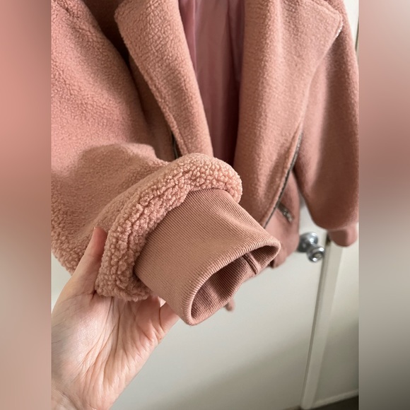 Dusty Pink Sherpa Jacket - Picture 3 of 7